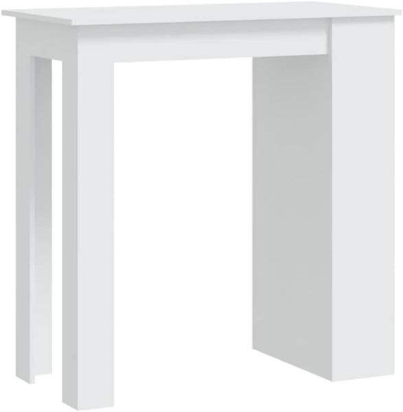 vidaXL Bartisch mit Ablagefläche Weiß 102x50x103,5 cm Holzwerkstoff 809467