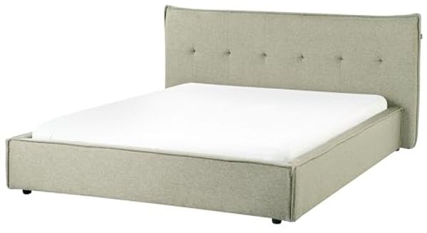 Wasserbett Kunstleinen LESTRE 160 x 200 cm Grün