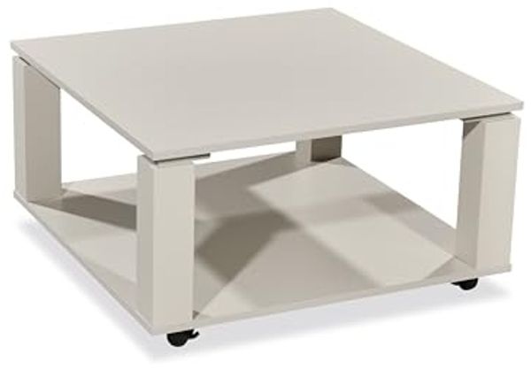 Couchtisch >Romy mobil< 4 Rollen, kaschmir, Melamin, MDF - 76x41x76cm (BxHxT)