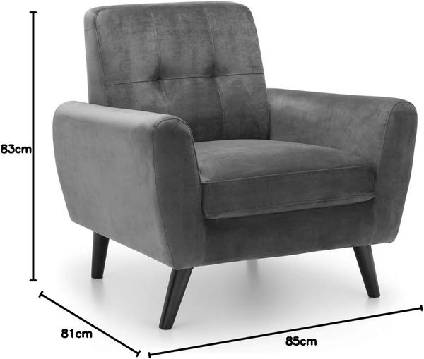 Julian Bowen Monza Stuhl, Dunkelgrau Bild 2