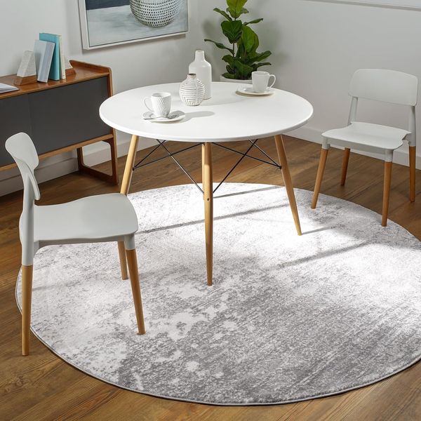 Livabliss Teppich BANGKOK, rund, Höhe: 9 mm, Designerteppich in Marmor Optik, Kurzflor Wohnzimmerteppich/Läufer