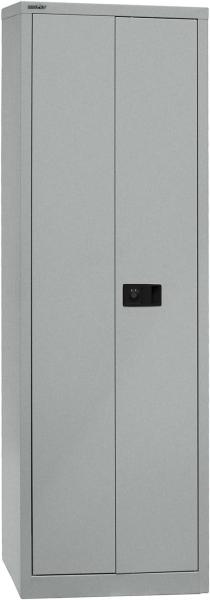 Bisley 'Universal' Flügeltürenschrank, Silber, 195 x 40 x 60 cm, 4 Fachböden