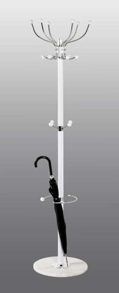 Garderobenständer Max / Mecki, Metall, Grau, Weiß, 38 x 176 x 38 cm Bild 3