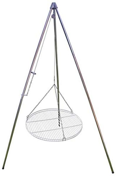 Huber Grillgeräte Schwenkgrill mit Edelstahl Rost, Höhe 170 cm, Ø 60 cm