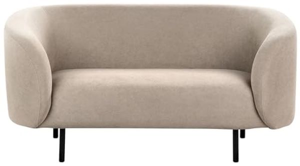 2-Sitzer Sofa Stoff taupe schwarz LOEN