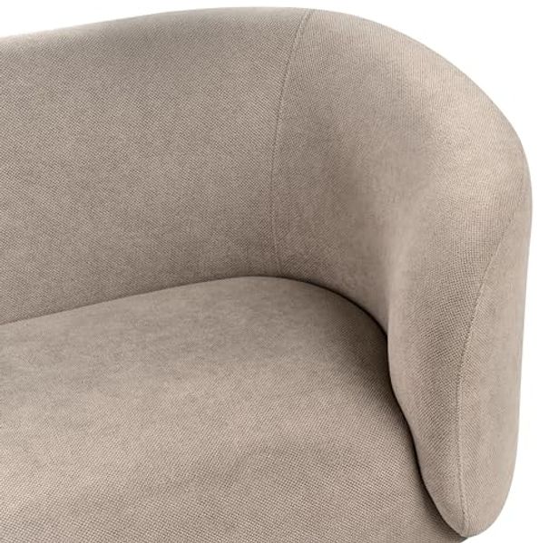 2-Sitzer Sofa Stoff taupe schwarz LOEN Bild 7