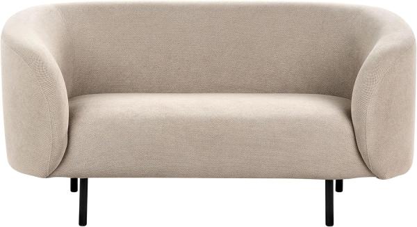 2-Sitzer Sofa Stoff taupe schwarz LOEN