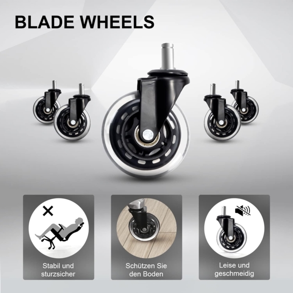 SIHOO Ergonomischer Schreibtischstuhl, Drehstuhl hat Verstellbarer Lordosenstütze, Kopfstütze und Armlehne, Höhenverstellung und Wippfunktion, Rückenschonend, Bürostuhl bis 150kg/330LB Belastbar Bild 7