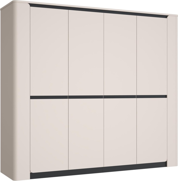 Kleiderschrank Venedig / Vodol, Holzwerkstoff, Beige, 240 x 214 x 63 cm Bild 3
