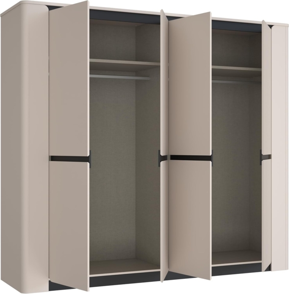Kleiderschrank Venedig / Vodol, Holzwerkstoff, Beige, 240 x 214 x 63 cm Bild 7