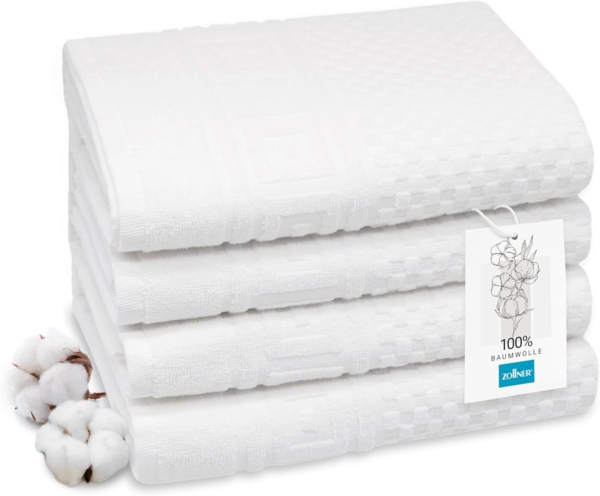 ZOLLNER Handtücher, Frottier (4-St), 50x100 cm, 100% Baumwolle, vom Hotelwäschespezialisten
