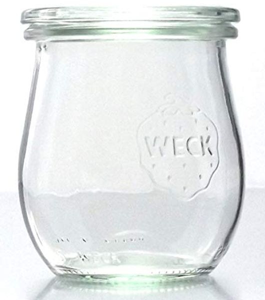 WECK Einmachglas 12er Pack Tulpen Gläser Vorspeisen Dessert Glas mit Deckel 220ml, Glas, (Set, 12-tlg, Tulpengläser), Vorpseisen oder Dessert Glas