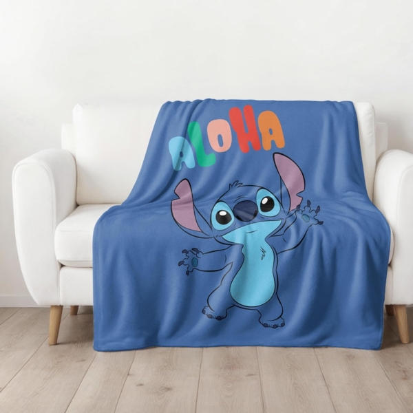 Wohndecke Stitch Aloha, 160x200 cm, kuschelweich, Disney, MTOnlinehandel, Lilo & Stitch das perfekte Geschenk für Mädchen und Jungen