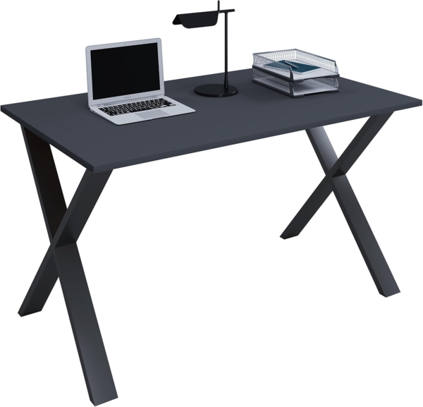 VCM Schreibtisch Lona 919620 Schwarz / Anthrazit H. 76 x B. 140 x T. 50 cm