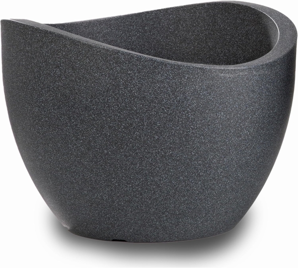 Scheurich Übertopf Wave Globe Bowl Ø 40 x 29,7 cm schwarz granit