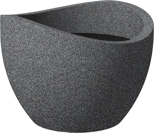 Scheurich Übertopf Wave Globe Bowl Ø 40 x 29,7 cm schwarz granit