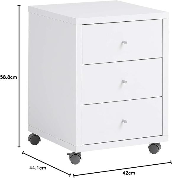 MÖBELPARTNER Schreibtisch Bürotisch Computertisch Tisch Weiß 73,5 x 160 x 75 cm Bild 3