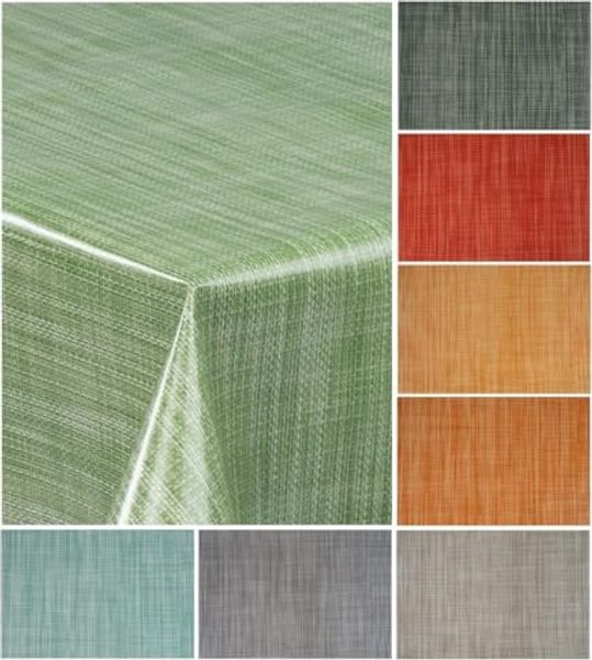 laro Tischdecke Wachstuch-Tischdecke Wachstischdecke Gartentischdecke Leinenoptik