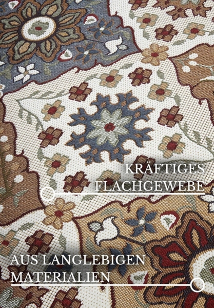 Villeroy & Boch Outdoorteppich Domenique, rechteckig, Höhe: 3 mm, Outdoor, Flachgewebe, wetterfest, Balkon, Garten, Klassisch, Terrasse Bild 4