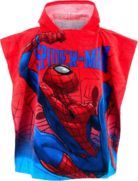 Spiderman Kapuzenhandtuch Spider-Man Handtuch mit Kapuze, Poncho, Baumwolle
