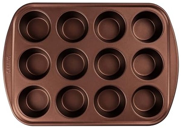 Sallys Muffinform XXL - für 12 XXL extra hohe Muffins, 28 x 40 x 4,5 cm, spezielle Antihaftbeschichtung