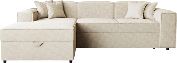 Ecksofa Sokoz L Boucle (Farbe: Coral 65, Seite: Links)