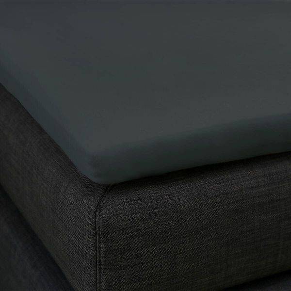 Formesse Spannbetttuch Bella Gracia La Piccola | Für Boxpring Topper 100x210-220 cm anthrazit (0213)