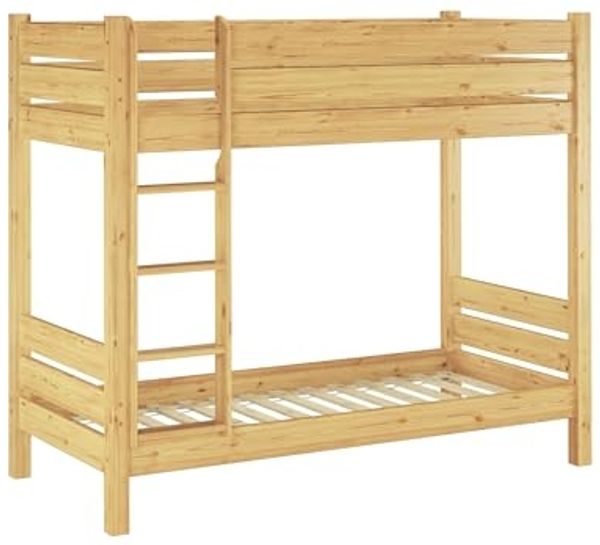 Erst-Holz Etagenbett 90x200 Nische 100 teilbar mit 2 Rollroste