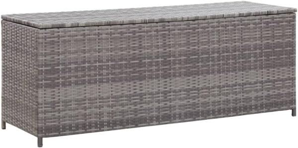 vidaXL Garten-Auflagenbox Grau 120x50x60 cm Poly Rattan 46460