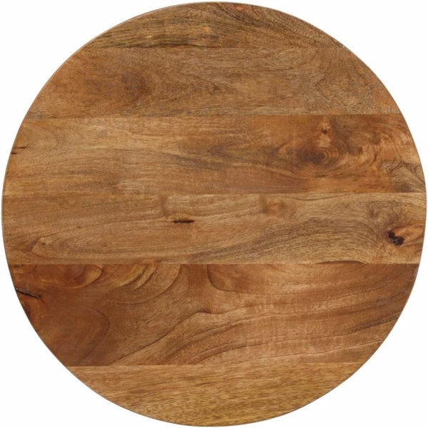 vidaXL Tischplatte Ø 60x2,5 cm Rund Massivholz Mango 370074