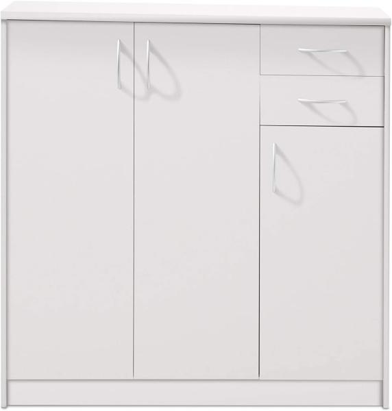 Kommode Olfen / Optimus, Holzwerkstoff, Weiß, 109 x 112 x 35 cm