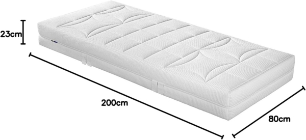 Malie 'Big Star' 5-Zonen-Tonnentaschenfederkernmatratze 80x200 cm H5 Bild 2