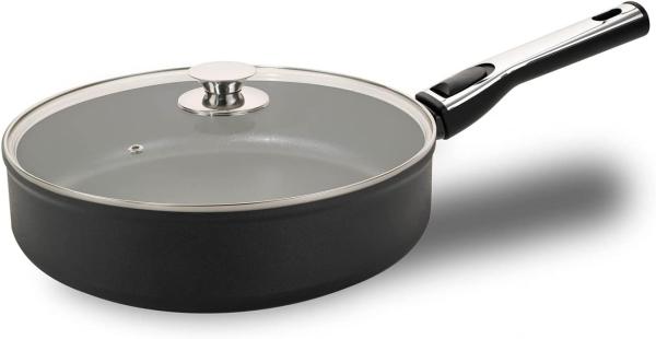 Pfannen Bratpfannen Pfannenset Cerafit Plasma Antihaft Beschichtung Genius NEU Hochrandpfanne Ø28cm + Glasdeckel 24691