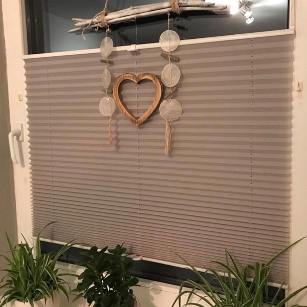 Plisseerollo ohne Bohren Klemmfix 75x130 cm(BxH) Anthrazit Jalousie Sonnenschutz Easyfix Faltrollo Lichtdurchlässig Rollo für Fenster & Tür Bild 8