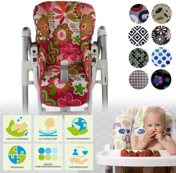 BambiniWelt by Rafael K. Hochstuhlauflage Ersatzbezug Sitzkissen kompatibel mit PEG PEREGO Prima Pappa Diner, für Kinderhochstuhl Bild 2