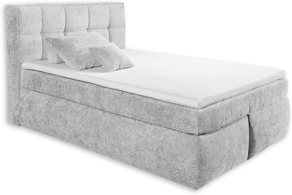 Schweben wie auf Wolken: ED Exciting Design Boxspringbett Michigan, Silber, 140 x 220 cm