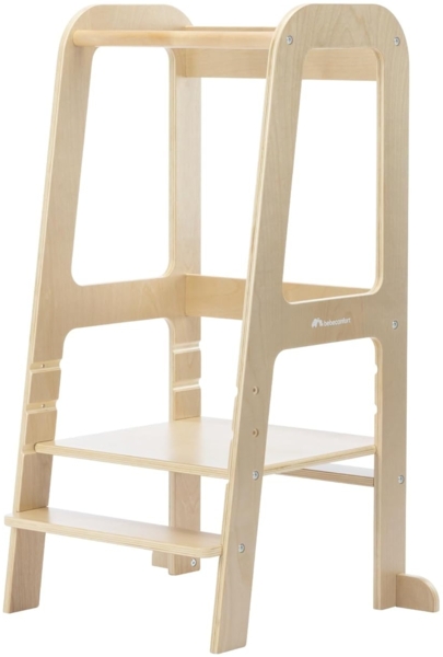 Bebeconfort Hoya, Montessori Lernturm Kinder, 1,5–6 Jahre (10–30 kg), 3-Stufig Höhenverstellbar, Sicherheitszertifikat, 6,2 kg Leichter Tritthocker Kinder, Langlebiges Design, Natural Wood Bild 1