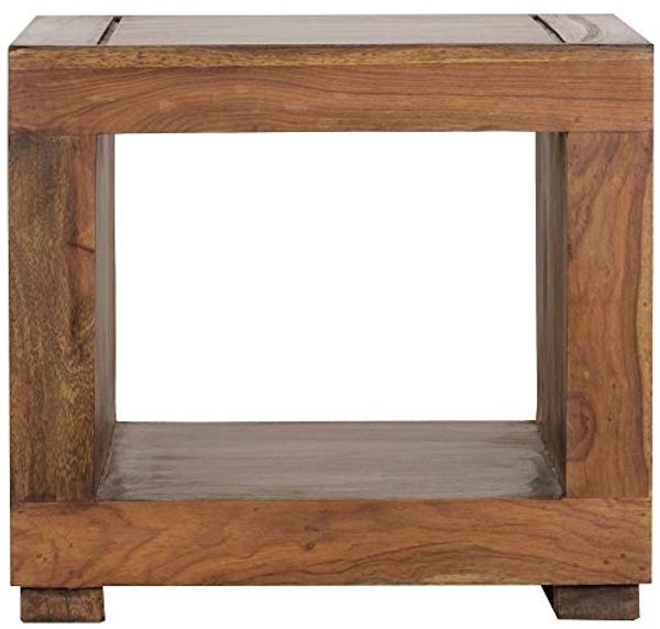 Couchtisch MUMBAI Massiv-Holz Sheesham 50 cm breit Wohnzimmer-Tisch Design du... Bild 7