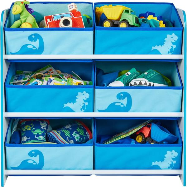 Worlds Apart 'Dinosaurier' Regal mit sechs Kisten blau Bild 2