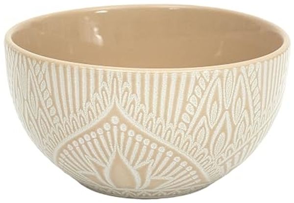 HOME DECO FACTORY, KA0468, Sahara Beige 65Cl Bowl in Durable Ceramic, elegant and modern Design, ideal for soups and Salads, Easy to clean, Dishwasher and Microwave Compatible