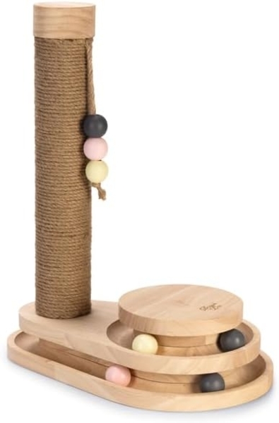 Designed By Lotte Kratzsäule Kratzbaum Inez Holz braun