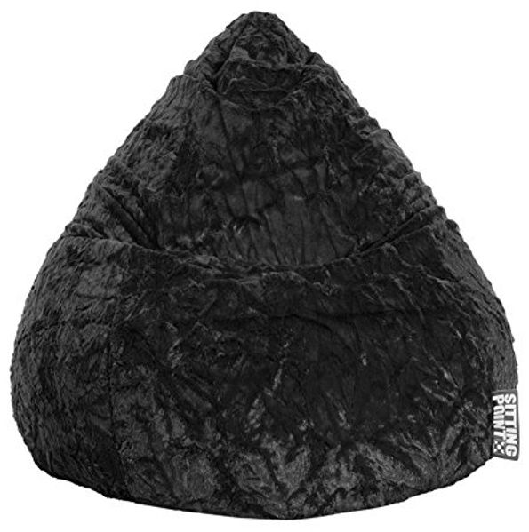 Sitzsack Fluffy XL Schwarz