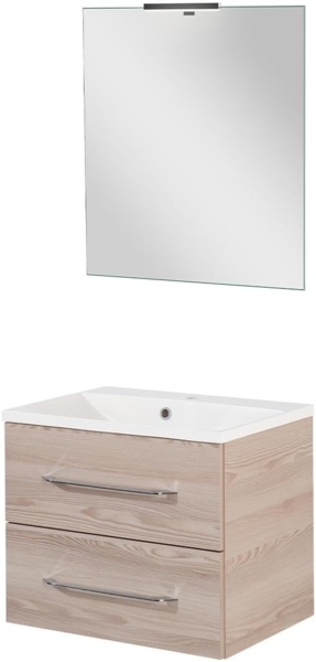 Fackelmann B.CLEVER Badmöbel Set 4-teilig, 60 cm, Braun hell Bild 1