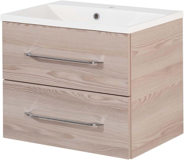 Fackelmann B.CLEVER Badmöbel Set 4-teilig, 60 cm, Braun hell Bild 2