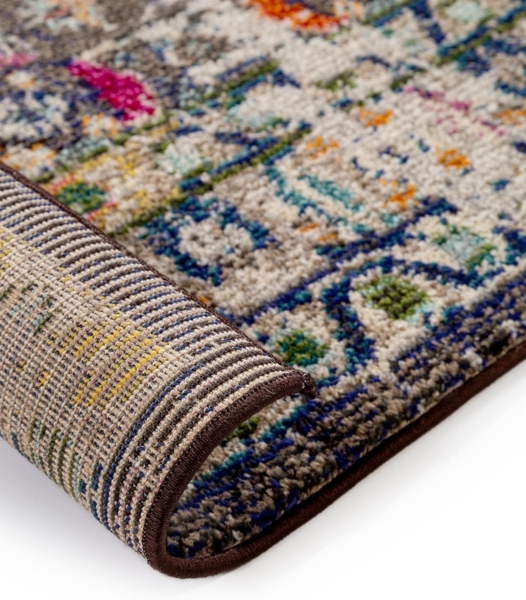 benuta Teppich Casa, rechteckig, Höhe: 11 mm, Teppich Wohnzimmer, Esszimmer, Schlafzimmer, Flur, Farbenfroh, Retro Bild 3