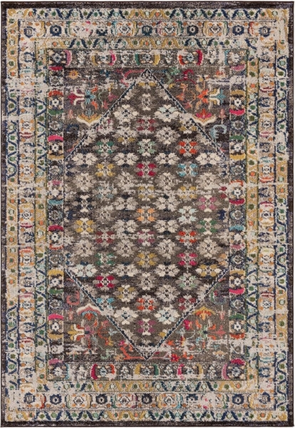 benuta Teppich Casa, rechteckig, Höhe: 11 mm, Teppich Wohnzimmer, Esszimmer, Schlafzimmer, Flur, Farbenfroh, Retro Bild 4