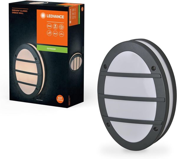 LEDVANCE Endura Classic E27 IP65 Orbick Wandleuchte Dunkelgrau