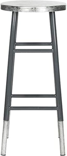 SAFAVIEH Modern Bar & Counter Stool, in Grey and Silver