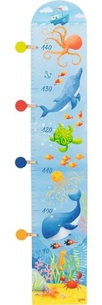 goki Messlatte Herr Wal und das Meer, Holz (Set, 5-tlg, 1), Scala von 80 - 140 cm