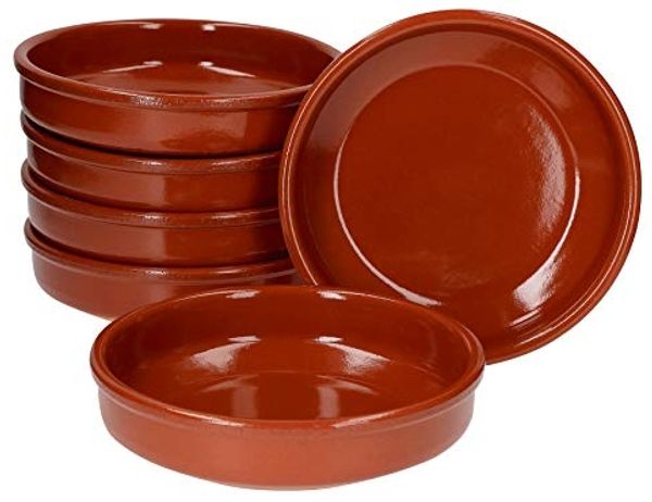 MamboCat Tapas-Schale 6er Set Cazuela Ton-Schale Bruno Ø 20cm Größe L Mittelalter, Ton